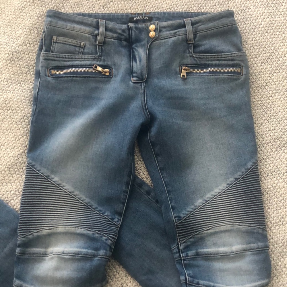 Balmain Moto Jeans- new size 42